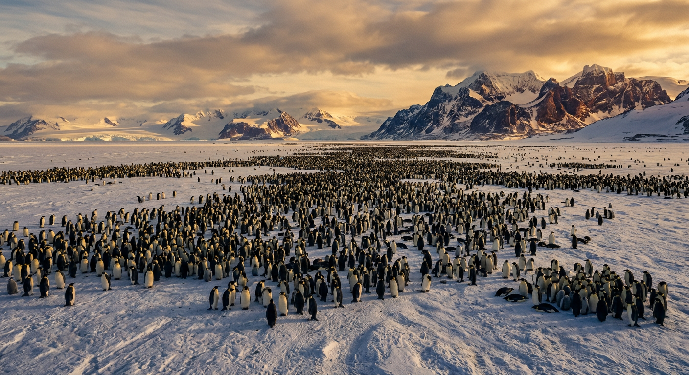Massive penguin colony